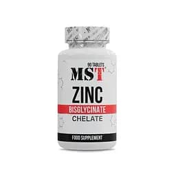 Цинк MST Nutrition Zinc Chelate Bisglycinate, 90 таблеток