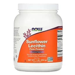 Натуральна добавка NOW Sunflower Lecithin Powder, 454 грам - мініатюра 1