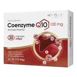 Коензим Q10 ActivLab Pharma Coenzyme Q10 100 mg 30 капсул для підтримки серцево-судинної системи