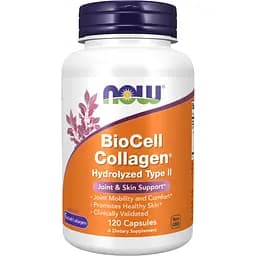 Колаген Now Foods BioCell Collagen Hydrolyzed Type II 120 капсул