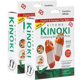 Пластыри Kinoki, детокс-пластыри для выведения токсинов, 20 штук (2 упаковки по 10 шт)