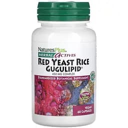 Червоний дріжджовий рис з гуггулстеронами Nature's Plus Herbal Actives 60 капсул (NTP7247)