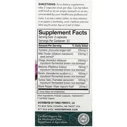 Формула для печінки Fungi Perfecti Helps Support Liver Health Host Defense 60 капсул - мініатюра 3