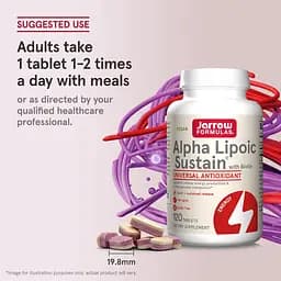 Альфа-Ліпоєва кислота Jarrow Formulas Alpha Lipoic Sustain з біотином 300 мг 60 таблеток - мініатюра 6