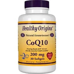 Натуральна добавка Healthy Origins CoQ10 Kaneka Q10, 200 mg 30 капсул