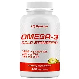 Жирные кислоты Sporter Omega 3 Gold Standard 180 капсул