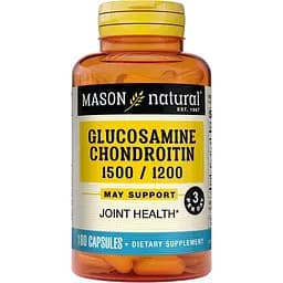Глюкозамін та хондроїтин Mason Natural Glucosamine Chondroitin 1500/1200, 180 капсул