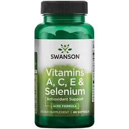 Витамины А, С, Е и селен Swanson Vitamin ACE + Selenium 60 капсул