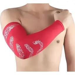 Компресійний рукав еластичний бандаж для волейболу, танців, гімнастики, йоги LVR 001 M 40x25x15 см Red (16018)