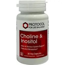 Холін-Інозітол Protocol for Life Balance Choline & Inositol 200/250 мг 30 капсул