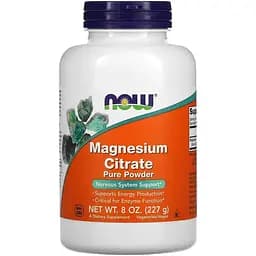 Вітаміни та мінерали Now Magnesium Citrate Powder 227 грам