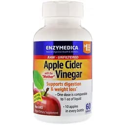 Яблучний оцет Enzymedica Apple cider vinegar 60 вегетаріанських капсул