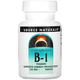 Витамины и минералы Source Naturals Vitamin B1 Thiamin 100 мг 100 таблеток