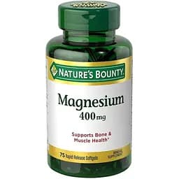 Магний Nature's Bounty Magnesium 400 мг 75 гелевых капсул