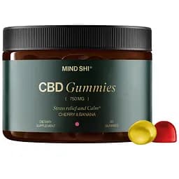 Канабідіол Mind Shi CBD Gummies Full Spectrum 750 мг Cherry & Banana 30 жувальних цукерок - мініатюра 1