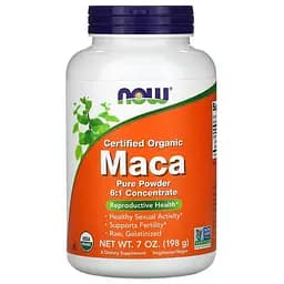 Натуральна добавка NOW Maca Pure Certified Organic, 198 грам - мініатюра 1