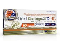 Жирні кислоти Olimp Gold Omega 3 D3+K2 30 капсул