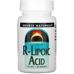 Липоевая кислота Source Naturals R-Lipoic Acid 100 mg, 60 таблеток