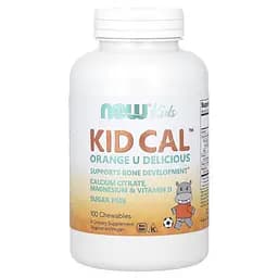 Вітаміни та мінерали NOW KID Cal, 100 жувальних таблеток
