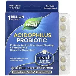 Пробіотик Nature's Way Acidophilus Probiotic 30 м'яких капсул - мініатюра 1
