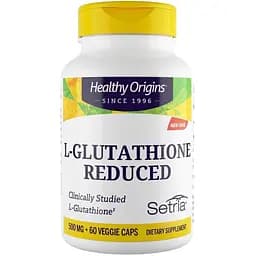 Натуральна добавка Healthy Origins L-Glutathione Reduced 500 mg 60 вегакапсул