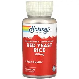 Червоний дріжджовий рис Solaray Red Yeast Rice 600 мг 90 веганських капсул - мініатюра 1