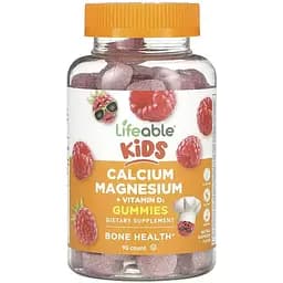 Дієтична добавка Lifeable Kids Calcium Magnesium + Vitamin D 90 жувальних цукерок