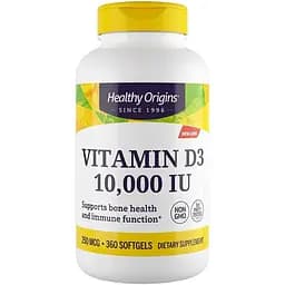 Вітамін D3 Healthy Origins 10.000 МО 360 капсул
