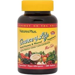 Витамины и минералы Natures Plus Source of Life Multivitamin & Mineral 180 мини таблеток