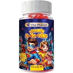 Вітамінно-мінеральний комплекс для дітей Vita PharmX C+D₃+Zinc 60 жувальних пастилок 