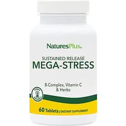 Вітаміни та мінерали Natures Plus	Mega-Stress Complex 60 таблеток