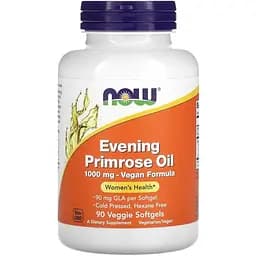 Жирные кислоты Now Evening Primrose Oil 1000 мг 90 вегакапсул