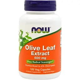 Екстракт листя оливи Now Foods Olive Leaf 500 мг 120 капсул