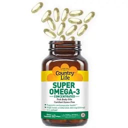 Риб'ячий жир Country Life Super Omega-3 60 м'яких капсул - мініатюра 3