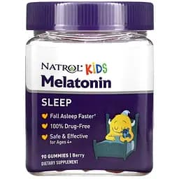 Мелатонін для дітей Natrol від 4 років зі смаком ягід 1 мг 90 цукерок (NTL07530)