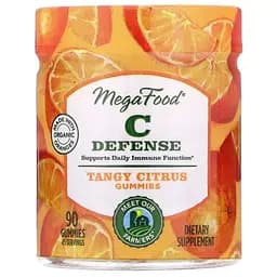 Щоденний захист імунітету MegaFood з вітаміном C пікантний цитрус 90 жувальних мармеладок