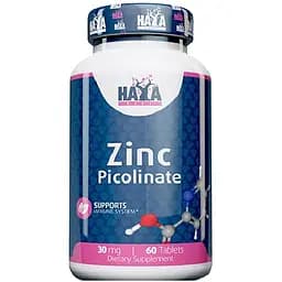 Вітаміни та мінерали Haya Labs Zinc Picolinate 30 мг 60 таблеток