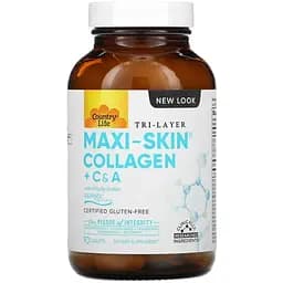 Натуральная добавка Country Life Maxi-Skin Collagen + C&A 90 таблеток