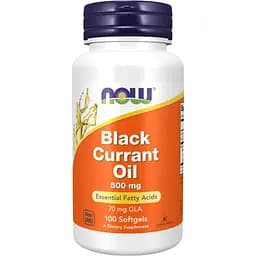 Олія чорної смородини Now Foods Black Currant Oil 500 mg 100 sgels