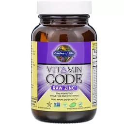 Сирий цинк Garden of Life RAW Zinc 60 веганських капсул