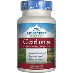 Комплекс для підтримки легенів RidgeCrest Herbals Clear Lungs китайська формула 120 капсул