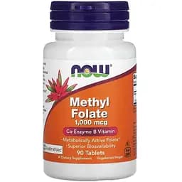Витамины и минералы Now Methyl Folate 1000 мкг 90 таблеток