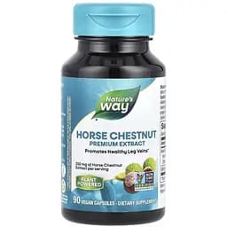 Конский каштан Nature's Way премиум экстракт 250 мг 90 вегетарианских капсул (NWY62000)