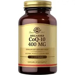 Натуральна добавка Solgar CoQ-10 400 mg Megasorb, 60 капсул