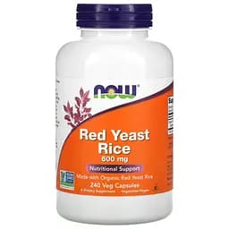 Красный дрожжевой рис Now Foods Red Yeast Rice 600 мг 240 капсул