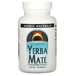 Натуральна добавка Source Naturals Yerba Mate 600 mg, 90 таблеток