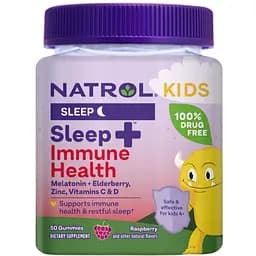 Комплекс для дітей Natrol Kids Sleep and Immune Health здоровий сон та імунітет зі смаком ягід 50 цукерок (NTL07782) - мініатюра 3