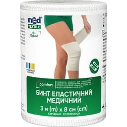 Бинт еластичний MedTextile середньої розтяжності 3 м х 8 см