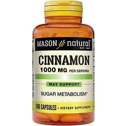 Натуральна добавка Mason Natural Cinnamon 1000 mg, 100 капсул