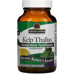 Бурые водоросли Nature's Answer Kelp Thallus 100 вегетарианских капсул